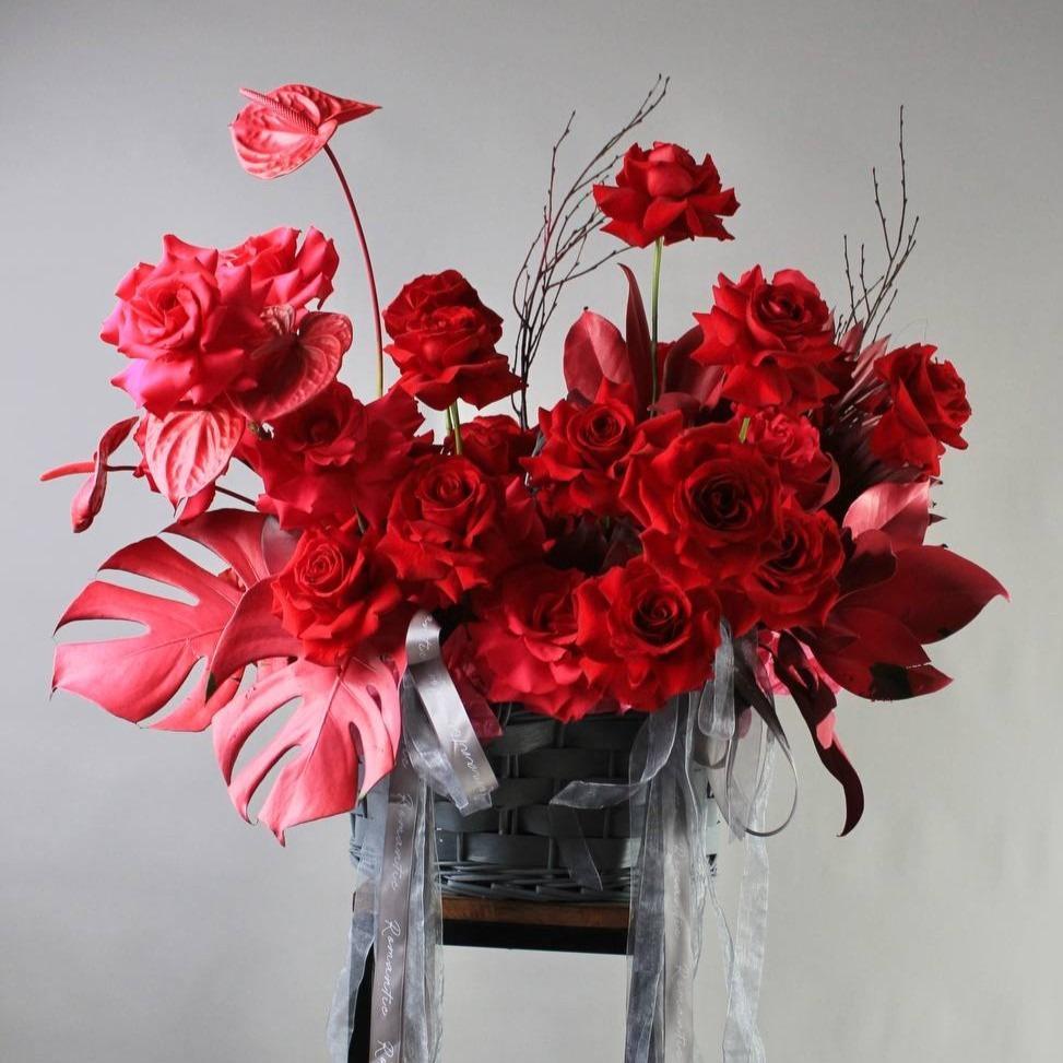 Композиция в корзине Формула страсти